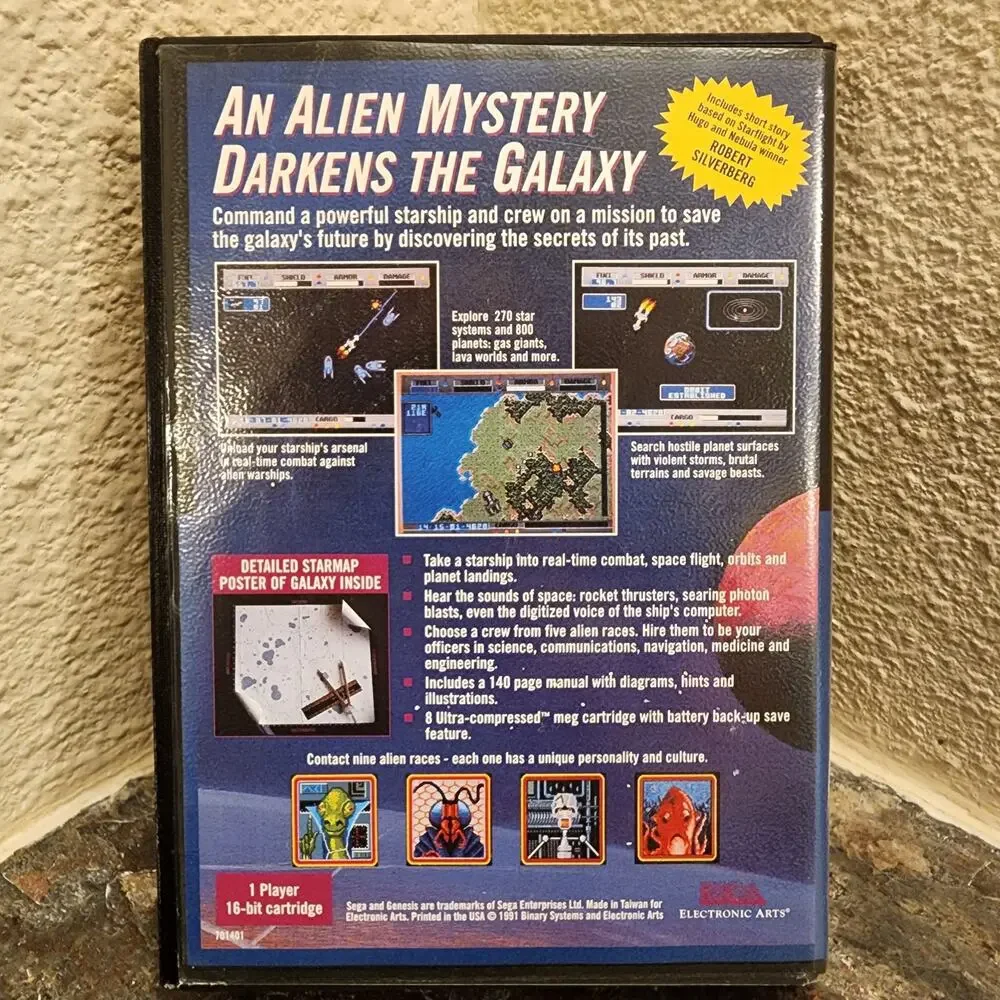 Game - Starflight (CIB+) - Genesis - Sega - Electronic Arts